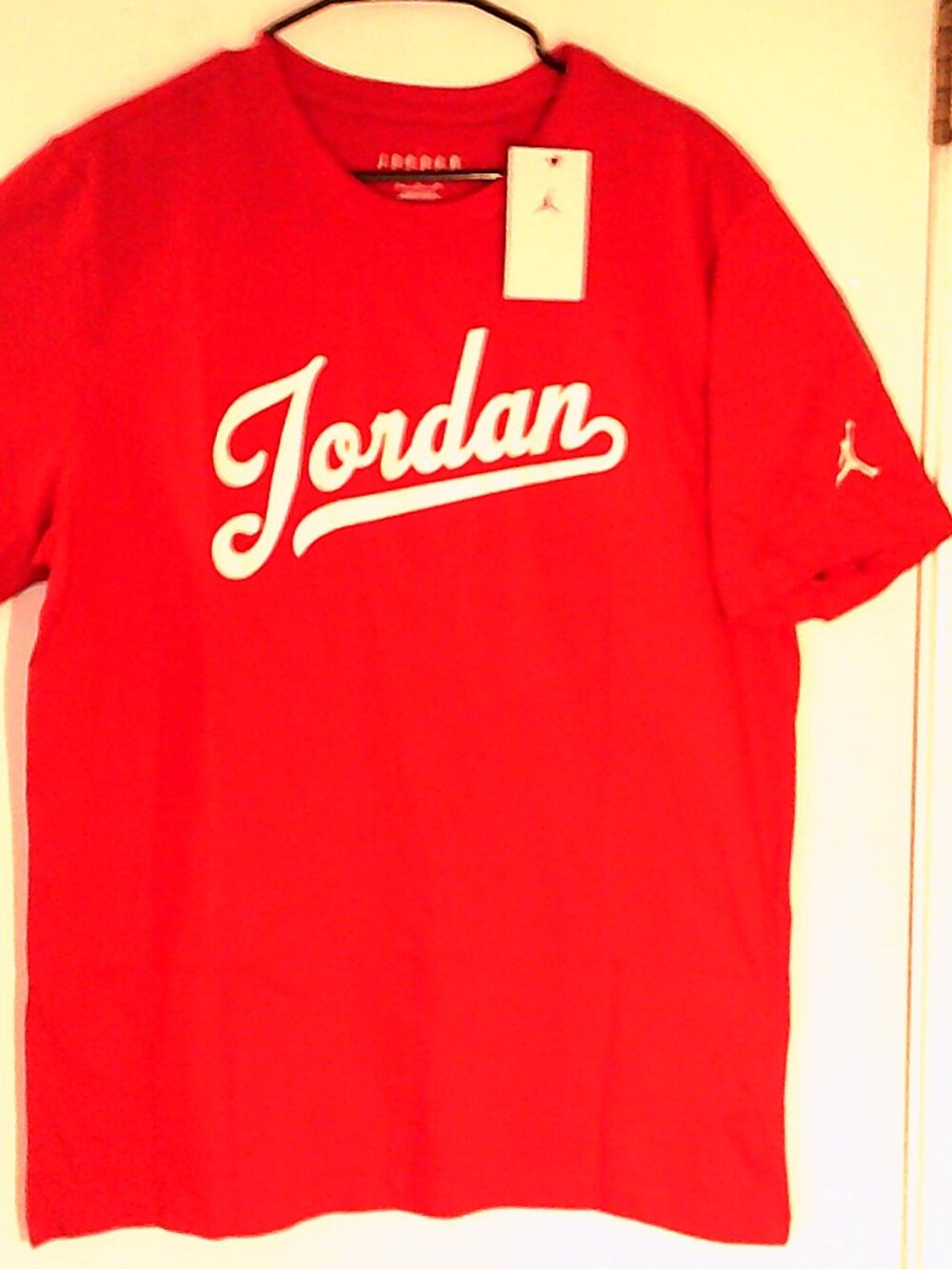 NEW AIR JORDAN "Flight MVP Baseball Tee" MEN'S RED WHITE T-SHIRT XL FN5958-687